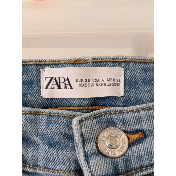 Zara vintage wash destroyed skinny jeans, size 4 - Picture 3 of 5